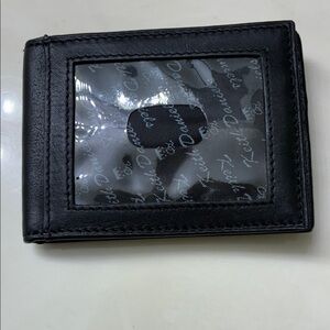 Elegant Black Leather Card Holder